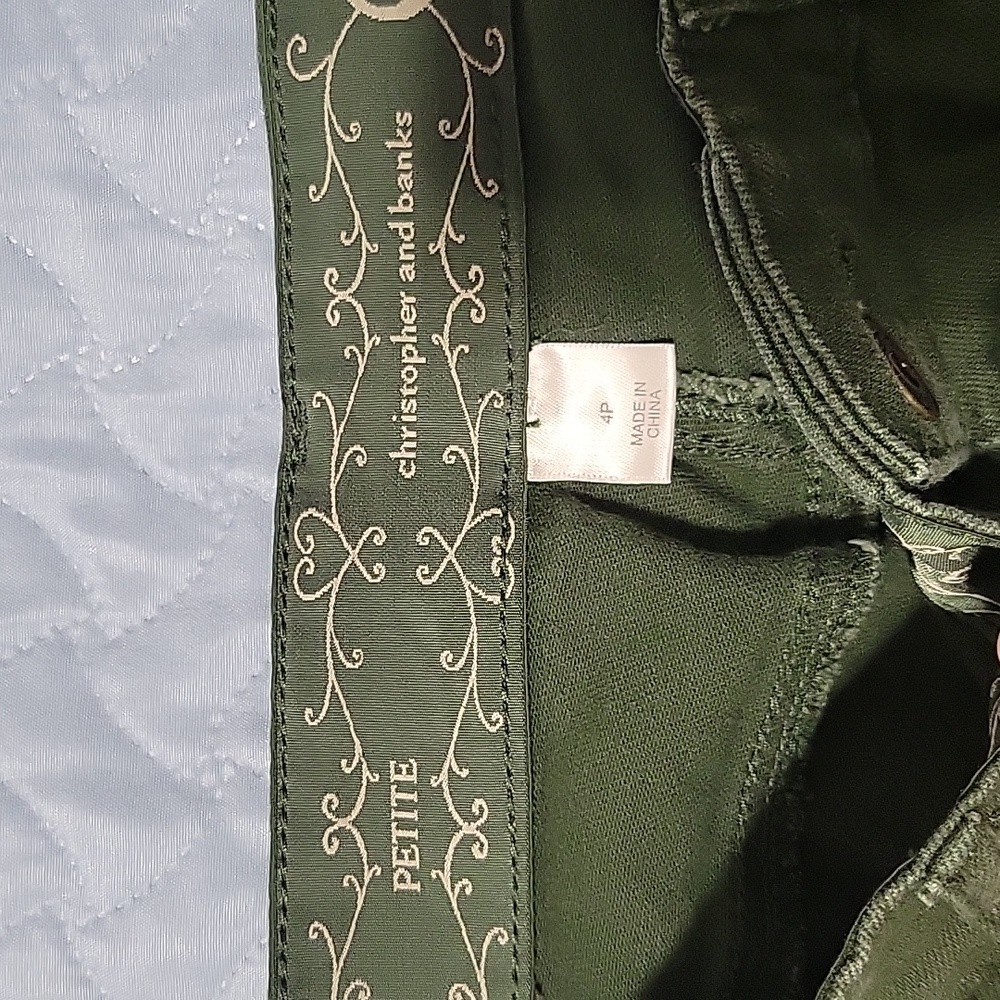 Forest Green Denim Pants - Picture 3 of 3